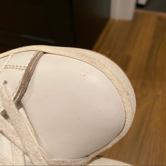 White Sneaker with Wide Navy Band - Picture 8 of 11